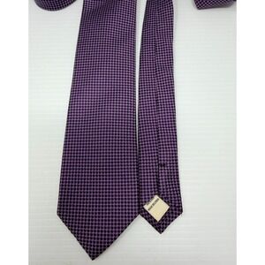 Joseph Abboud Designer Tie Men's One Size Purple Geometric 100% Silk NWT